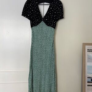 Pretty multi-pattern midi dress